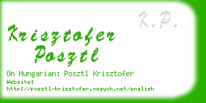 krisztofer posztl business card